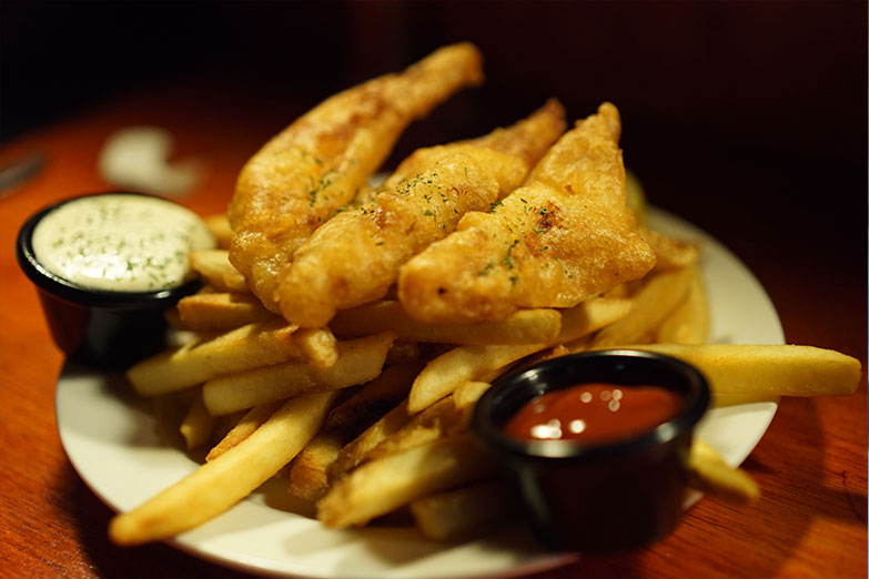 Fried fish fillets 